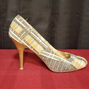Plaid cloth 4 in heels